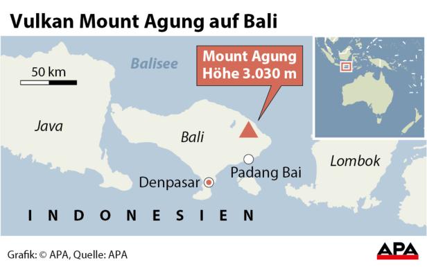 Vulkan auf Bali: 50.000 Menschen auf der Flucht