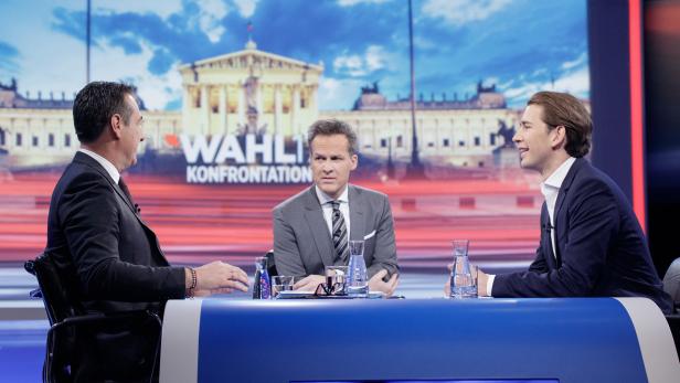 Kurz gegen Strache: Hartes Duell im ORF