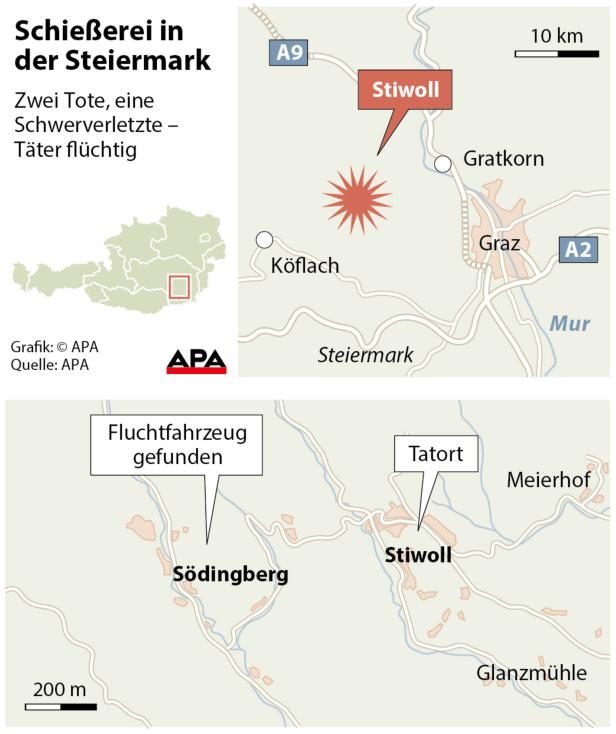 Tödliche Schüsse in Graz: Tatfahrzeug sichergestellt