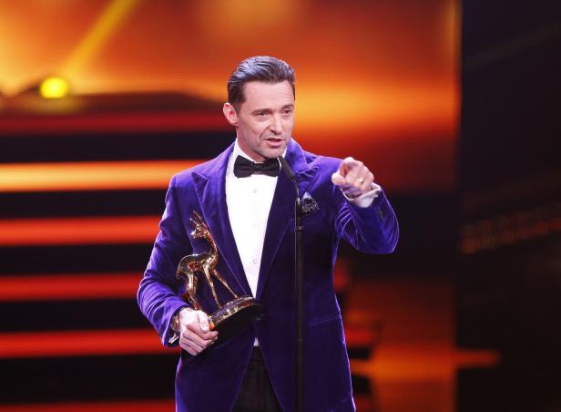 Australian actor Jackman speaks after receiving th