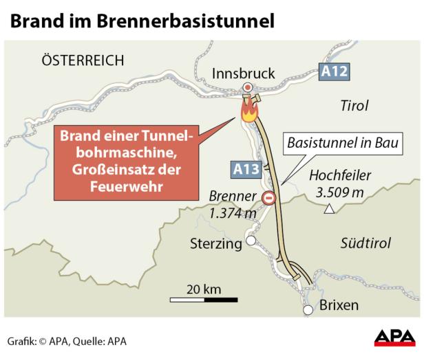 Großeinsatz: Brandalarm im Brennerbasistunnel