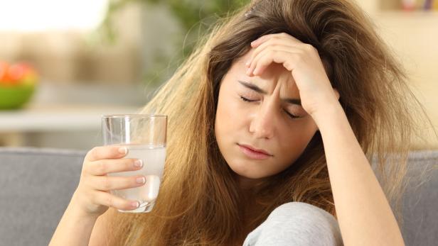 Teen suffering head ache at home