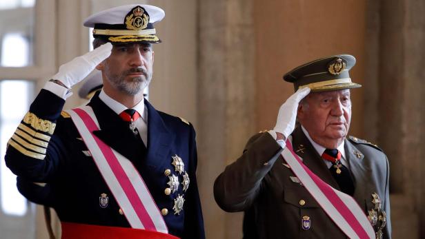 Nach Skandalen: Juan Carlos tritt wieder mit Familie auf