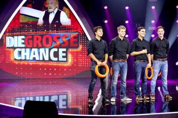 Die Gruppe „Die Mayrhofner“ bei der Show „Die große Chance“.