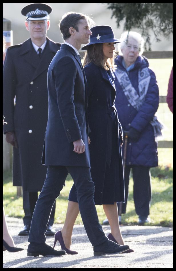 Kate & Pippa bei Queen: Gut behütet zum Kirchgang