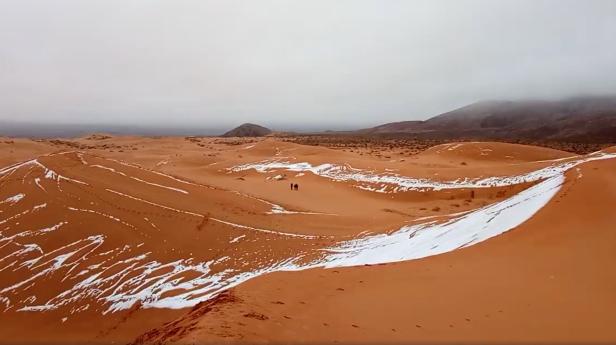 In der Sahara hat es geschneit