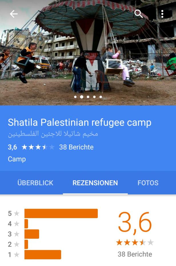 Google Maps: Flüchtlinge bewerten ihre Lager