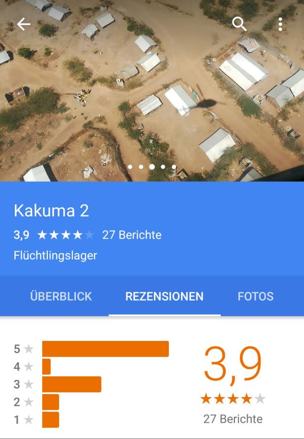 Google Maps: Flüchtlinge bewerten ihre Lager