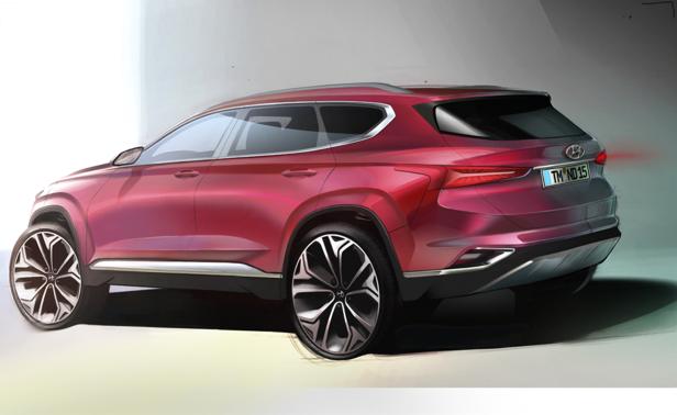 Neuer Santa Fe: Hyundai zeigt erste Designskizzen