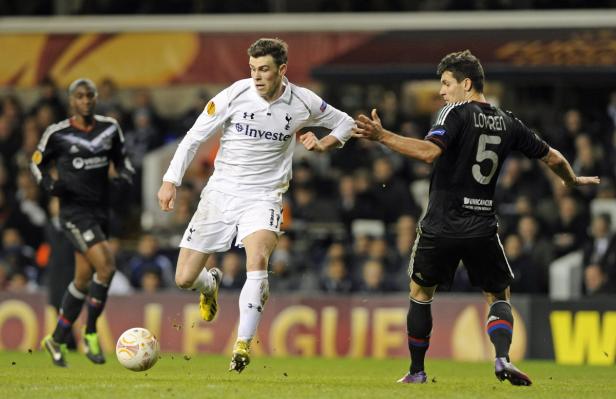 Gareth Bale von Tottenham Hotspur während eines Fußballspiels.
