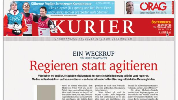 Unterstützung für KURIER-Appell: Lasst Medien ihren Job machen!