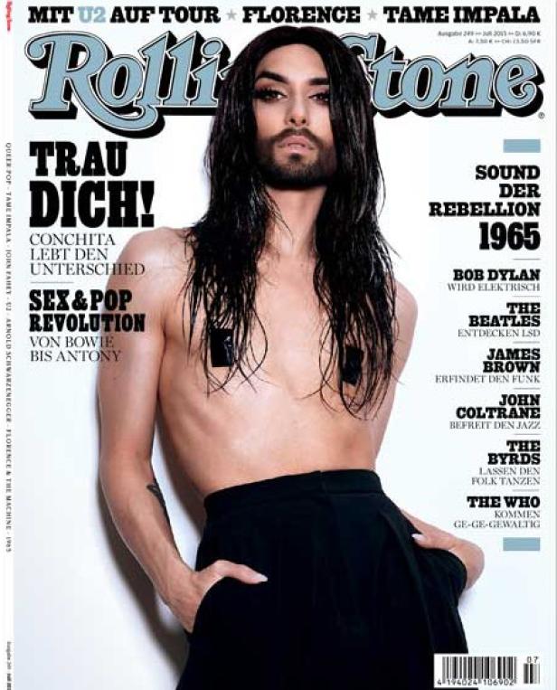 Conchita Wurst auf dem Cover des Rolling Stone Magazins.