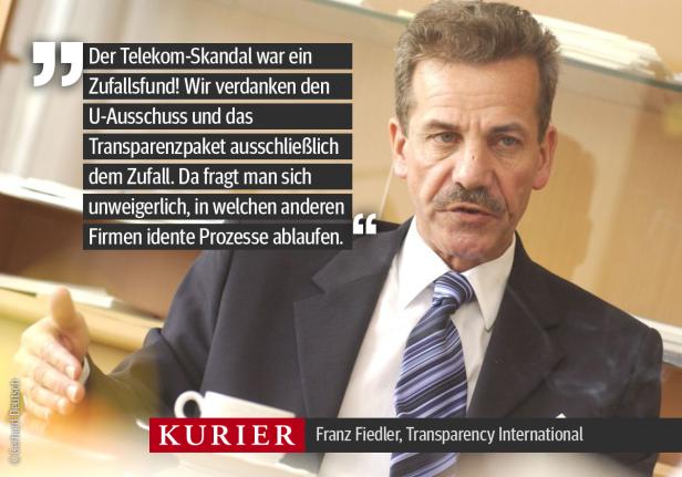 Franz Fiedler von Transparency International spricht über den Telekom-Skandal.