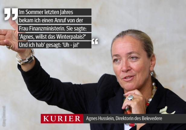 Agnes Husslein, Direktorin des Belvedere, spricht.