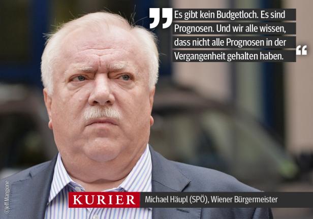 Michael Häupl, Wiener Bürgermeister der SPÖ, blickt ernst in die Kamera.