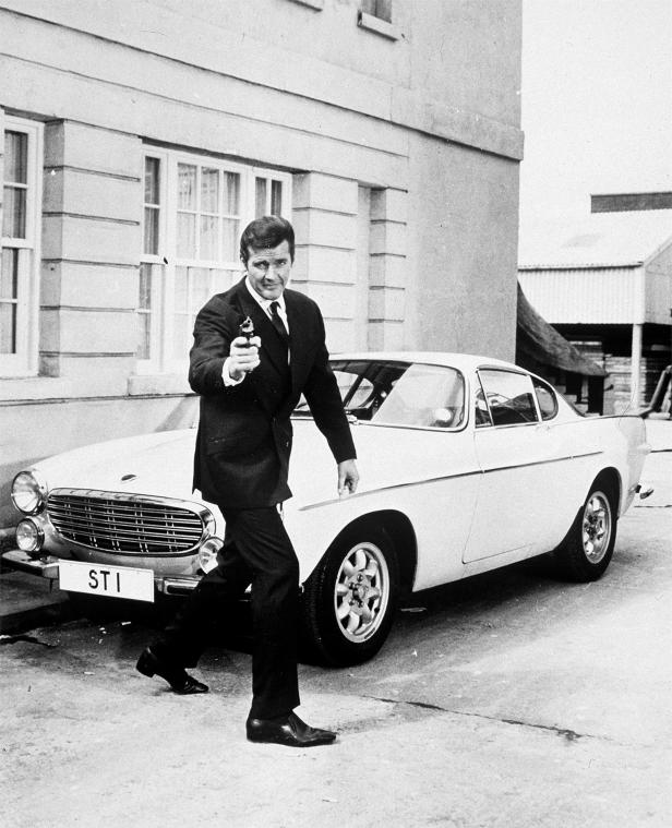 Roger Moore und sein Volvo P1800