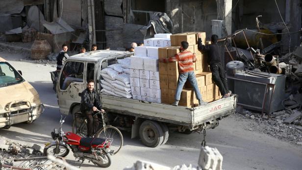 Ost-Ghouta: Hilfskonvoi brach Mission wegen Beschusses ab