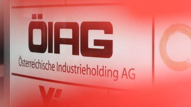 Das Logo der ÖIAG, Österreichische Industrieholding AG.