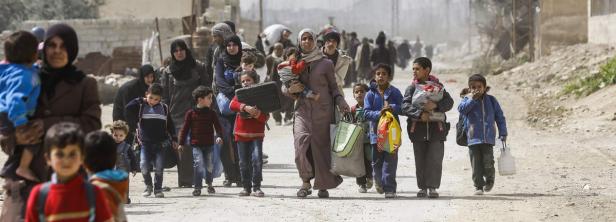 Syrien: Massenflucht aus Rebellengebiet Ost-Ghouta