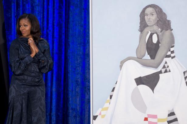 Michelle Obamas Porträt wegen großen Andrangs umgehängt