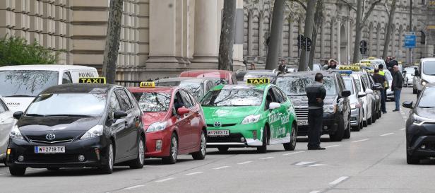 Taxler-Demo: 1000 Hupen gegen Uber 