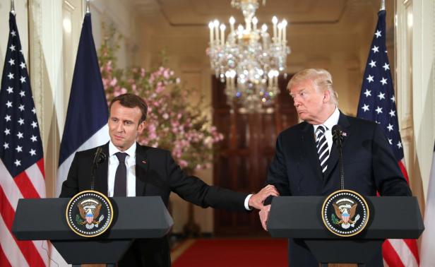 Große Gesten und heikle Themen: Macron in Washington