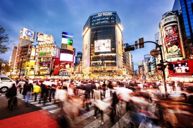 Shibuya Crossing In Tokyo, Japan