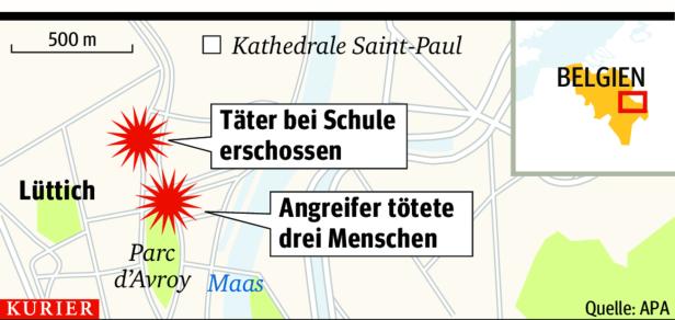 Schießerei in Lüttich: Attentäter schrie "Allahu Akbar"