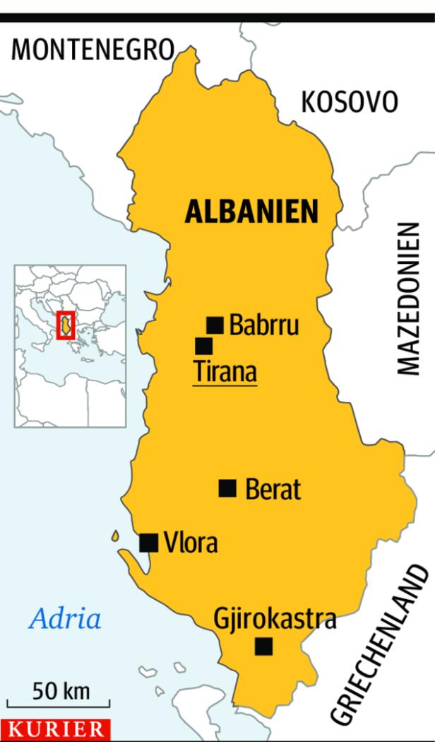 Erleichterung, es bis Albanien geschafft zu haben
