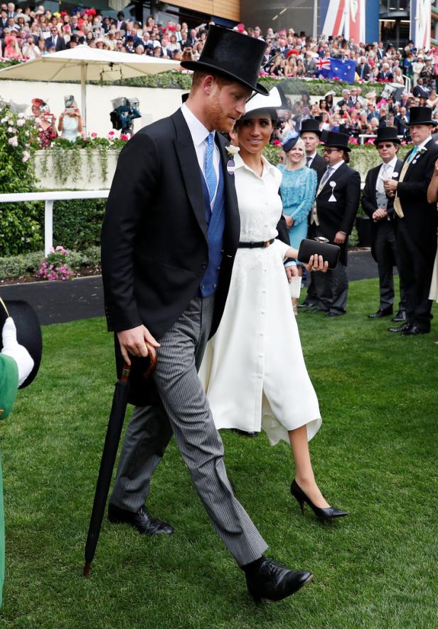Royal Ascot: Herzogin Meghan kam im "My Fair Lady"-Outfit
