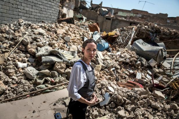 UNHCR Special Envoy Angelina Jolie visits the Old City in West Mosul