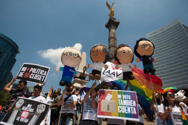 MEXICO-ELECTION-LGBT-PROTEST