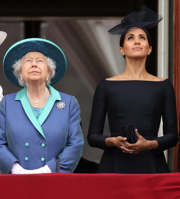 Trump in England: Tee mit der Queen und ein Riesen-Baby