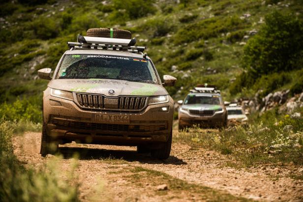 Mit dem Skoda Kodiaq über Stock und Stein am Balkan