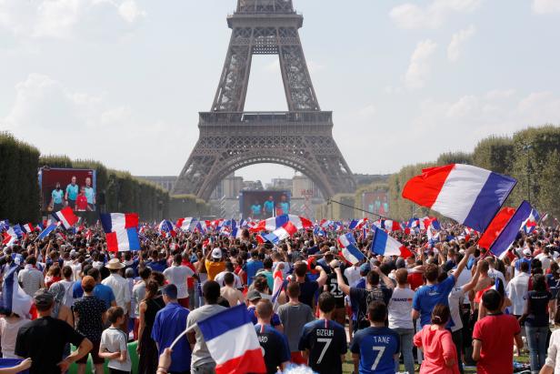 World Cup - Final - France fans watch France v Croatia