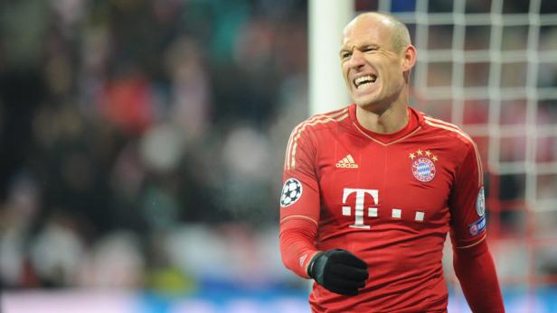Arjen Robben im Trikot des FC Bayern München während eines Spiels.