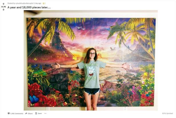 Frau postet Foto von 18.000-Teile-Puzzle: Finden Sie den Fehler?