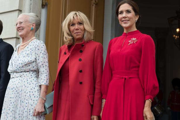 Dänemark: Brigitte Macron und Prinzessin Mary sahen rot