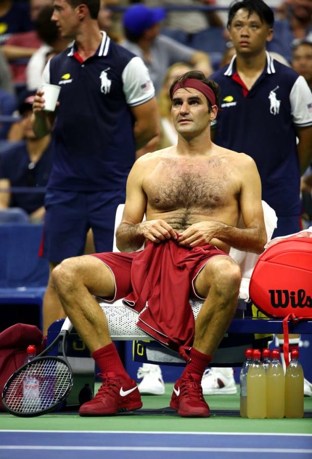 Hitze bei US Open: Djokovic saß in der Pause im Eisbad