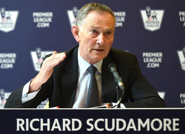 Richard Scudamore bei einer Pressekonferenz der Premier League.