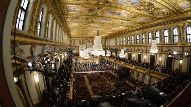 Der Wiener Musikverein während eines Konzerts mit Publikum.