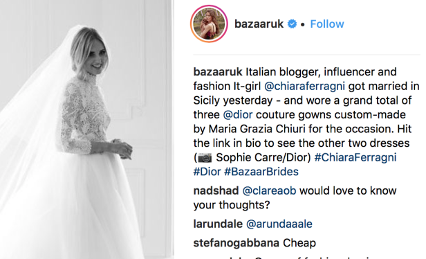 Stefano Gabbana lästert über Hochzeit von Modebloggerin
