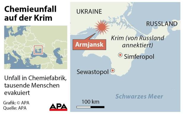 Chemieunfall auf der Krim: Ukraine schloss Verwaltungsgrenze