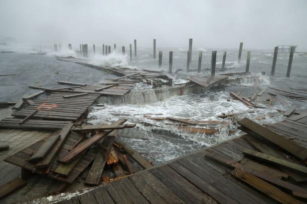 Hurrikan "Florence" beginnt sein zerstörerisches Werk