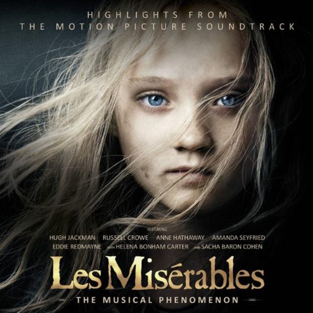 Das Cover des Soundtracks zu „Les Misérables“ zeigt ein junges Mädchen mit blonden Haaren.