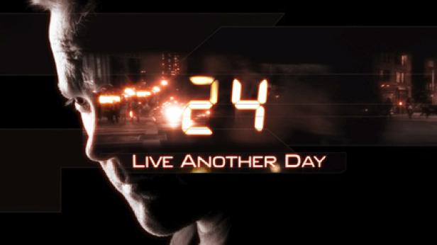 Das Cover der Fernsehserie „24: Live Another Day“ mit dem Profil von Jack Bauer.