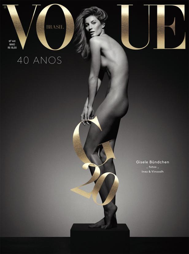 Das Cover der Vogue Brasil zeigt Gisele Bündchen zum 40-jährigen Jubiläum.