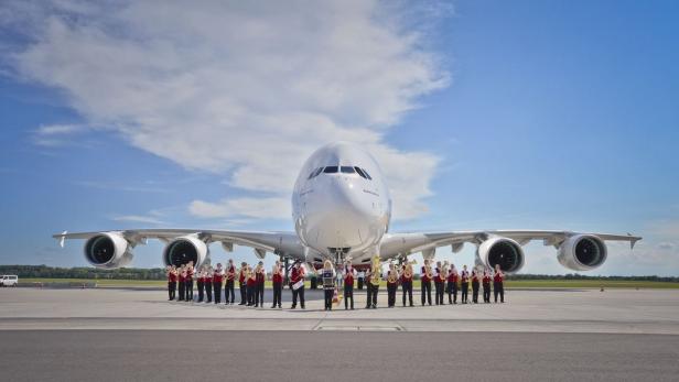 A380 in Wien: Der große Vogel ist gelandet
