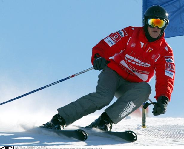 Michael Schumacher beim Wintersport in Madonna di Campiglio.