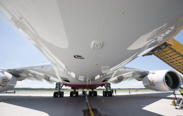 A380 in Wien: Der große Vogel ist gelandet